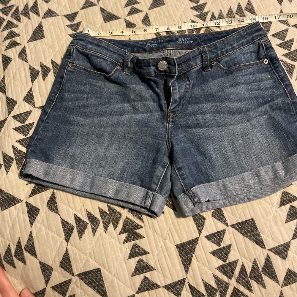 The Limited Denim Cuffed Shorts Size 8